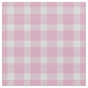 Tissu Carreaux Vichy Rose Et Blanc