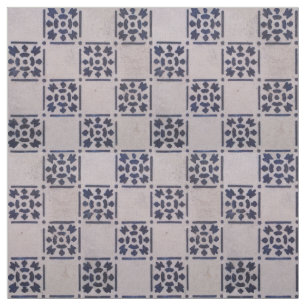 Tissu Carrelage Delft Bleu : Motif d'art néerlandais cla