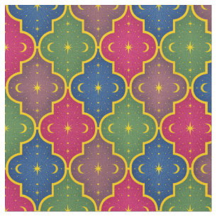 Tissu Carrelage marocain céleste (petite échelle)