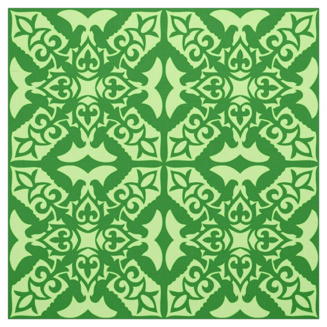 Tissu Carrelage marocain - vert pin foncé (Échantillon)