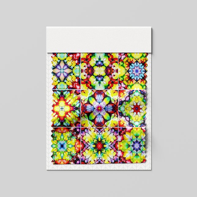 Tissu Carrelage méditerranéen, Carreaux d'encre d'alcool (Créateur téléchargé)