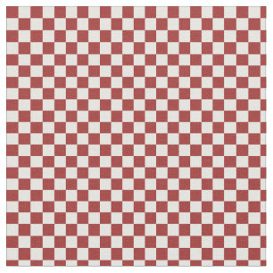 Tissu Carrés Checkered rouges et blancs