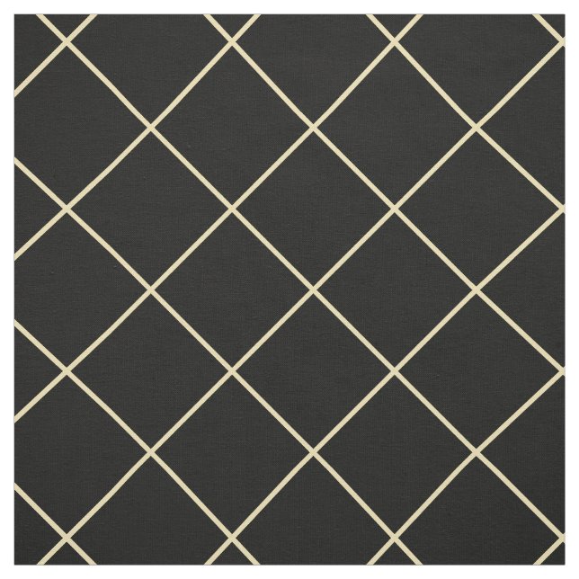 Tissu Carrés d'or de Faux géométriques modernes À damier (Échantillon)