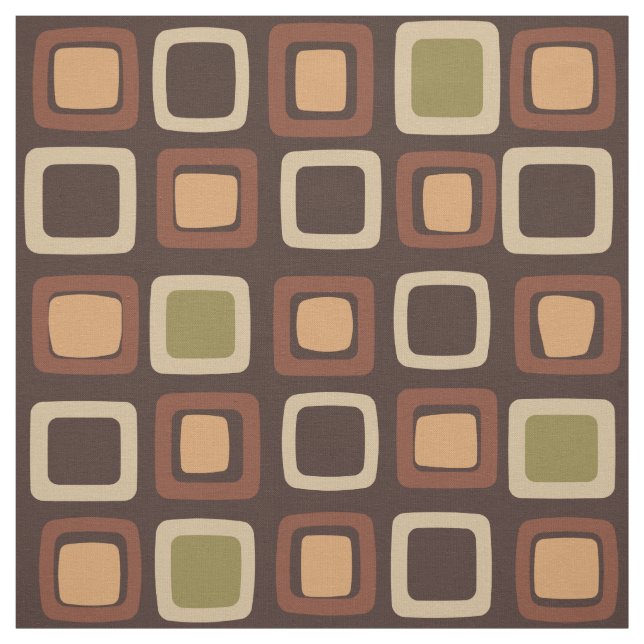 Tissu Carrés modernes du milieu du siècle (Échantillon)