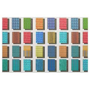 Tissu Carrés Motifs de surfaces composées Abstraits