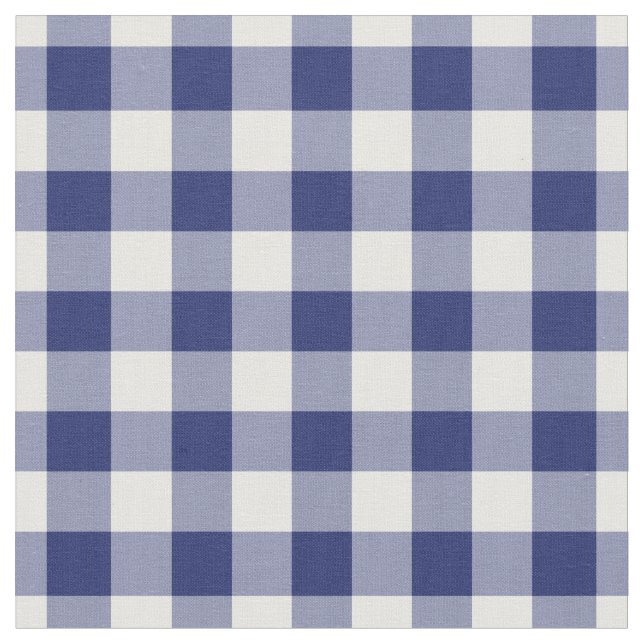 Tissu Carrés Navy Blue En vichy 1/2" (Fermer)