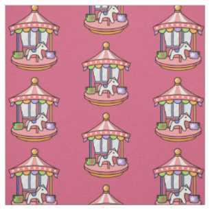 Tissu Carrousel rose