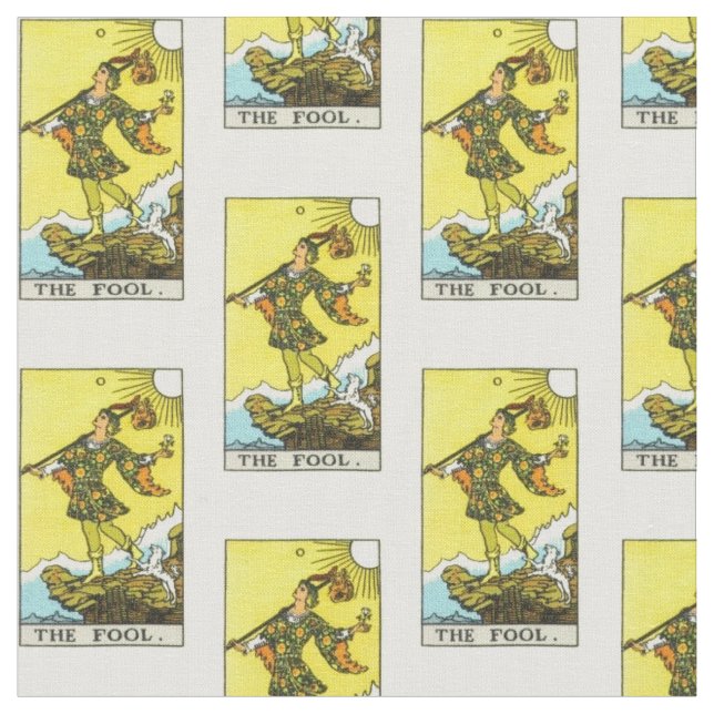 Tissu Carte d'imbécile de tarot de Cavalier-Waite (Fermer)