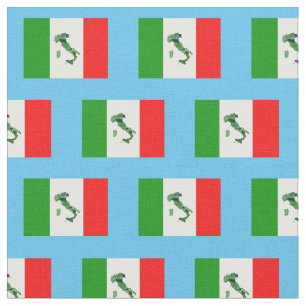 Tissu Carte du drapeau italien