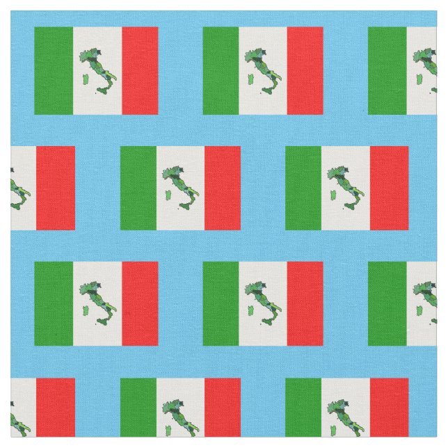Tissu Carte du drapeau italien (Fermer)