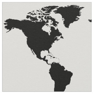 Tissu carte du monde noir et blanc motif