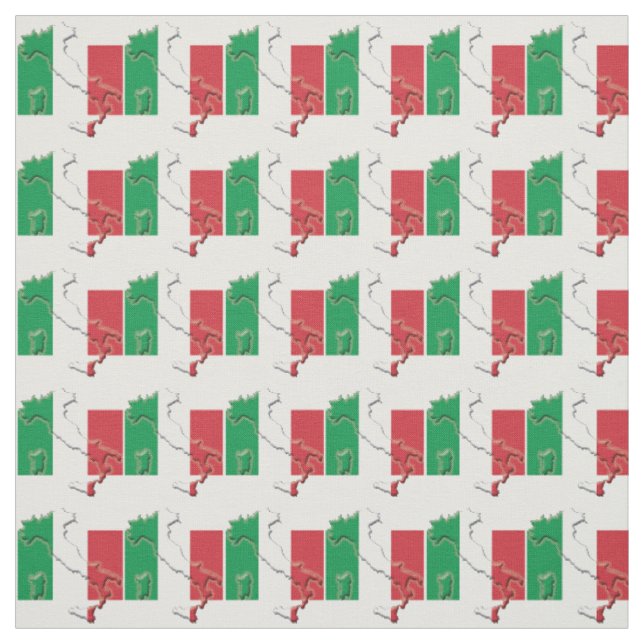 Tissu CARTE ITALIENNE | Drapeau italien (Échantillon)