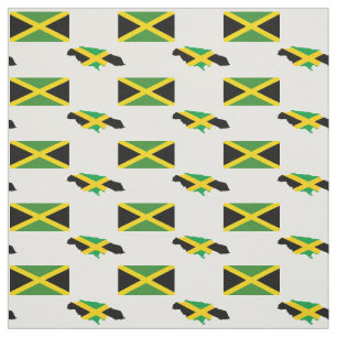 Tissu CARTE JAMAÏCAINE Drapeau Jamaïque