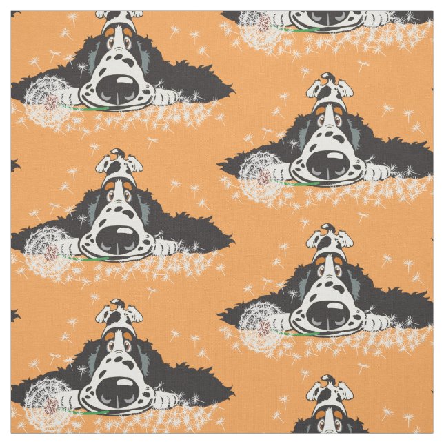 Tissu Cartoon anglais Cocker spaniel Fabric (Échantillon)