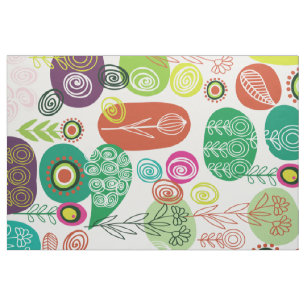 Tissu Cartoon rétro couleur mignon motif floral