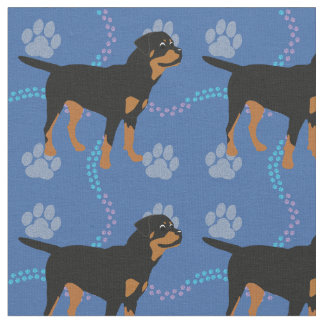 Tissu Cartoon Rottweiler