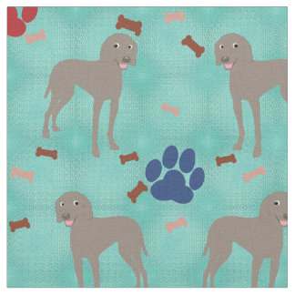 Tissu Cartoon Weimaraner