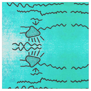Tissu Cascadia Aqua Pictograph Fabric