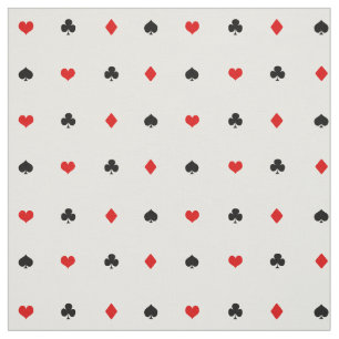 Tissu Casino Poker Jouer des symboles de carte Motif