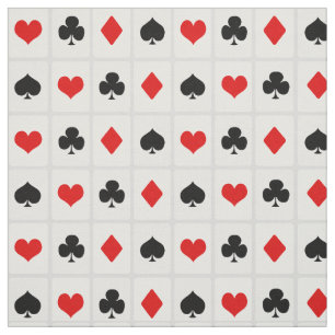 Tissu Casino Poker Jouer des symboles de carte Motif