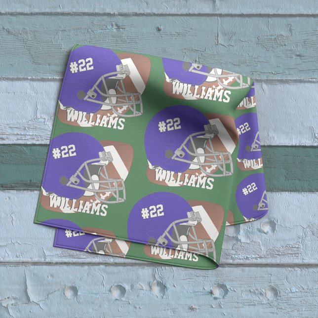 Tissu Casque bleu foncé de football Numéro+Nom (Créateur téléchargé)