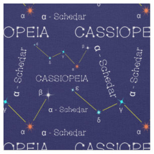 Tissu Cassioipeia du ciel du nord