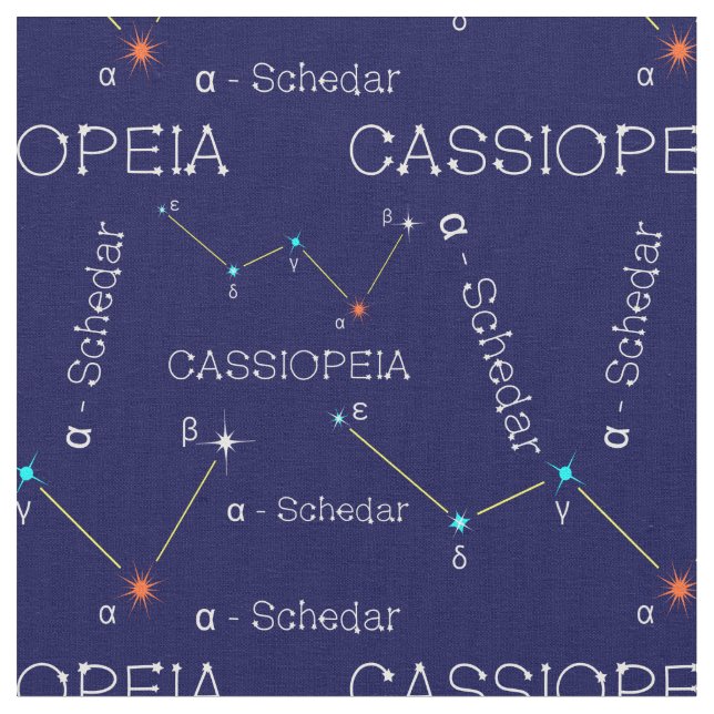 Tissu Cassioipeia du ciel du nord (Fermer)