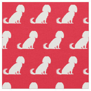 Tissu Cavalier King Charles Chien Silhouette Animal Roug