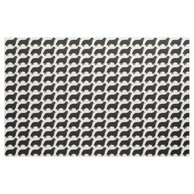 Tissu Cavalier King Charles noir et silo tan (Yard)