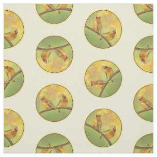 Tissu Cèdre cirage Paire Peinture originale Oiseau sauva