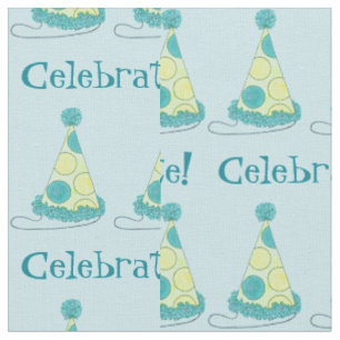 Tissu Célébrer Blue Polka Dot Party Casquette Anniversai