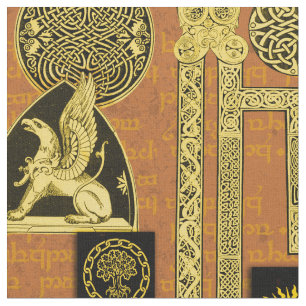 Tissu Celtic Gryphon et Kells