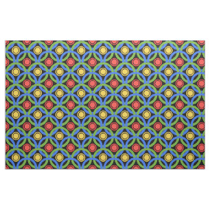 Tissu Cercle, coloré, anneaux arc-en-ciel, points sur no