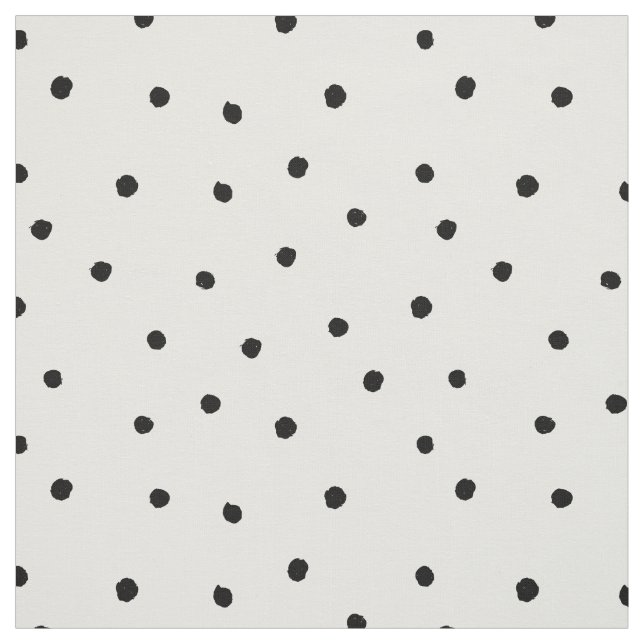 Tissu Cercle de pinceau noir blanc pour points minuscule (Échantillon)