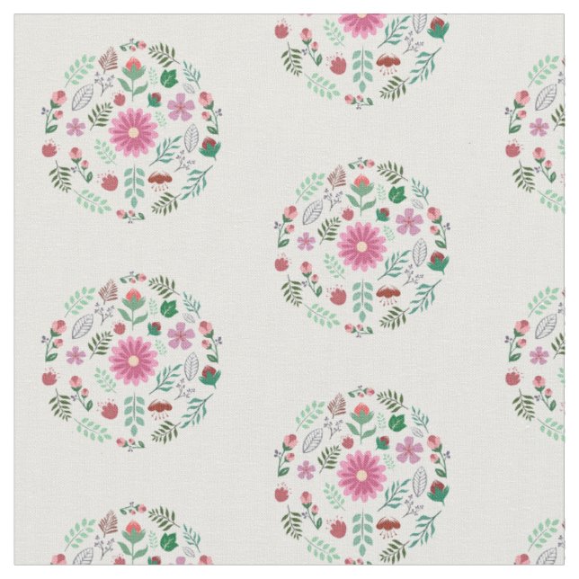 Tissu Cercle floral (Fermer)