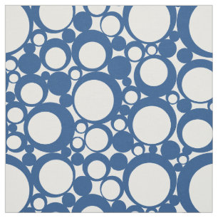 Tissu Cercle géométrique bleu classique