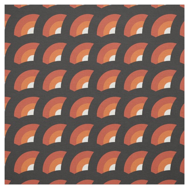 Tissu Cercle géométrique moderne du milieu du siècle (Échantillon)