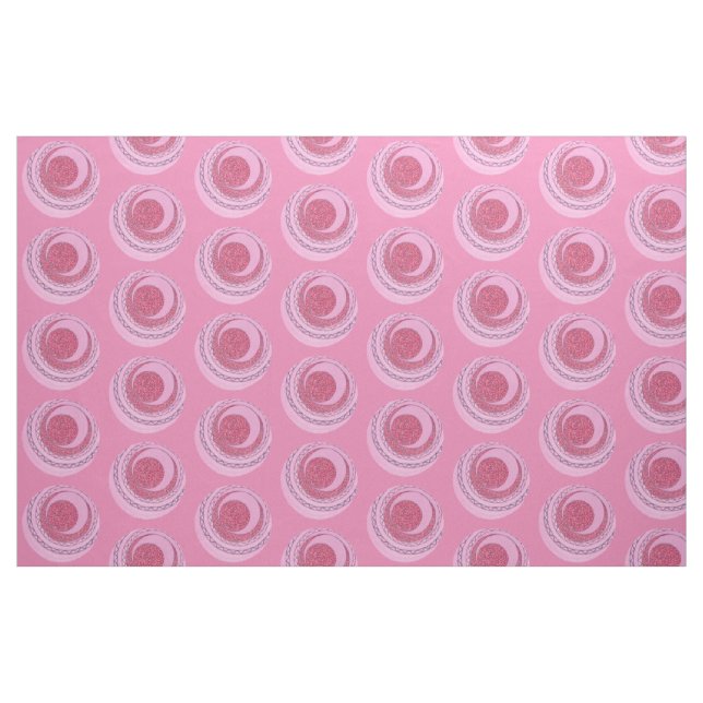 Tissu Cercles Abstraits rose Tourbillonnant Points Fabri (Fat Quarter)