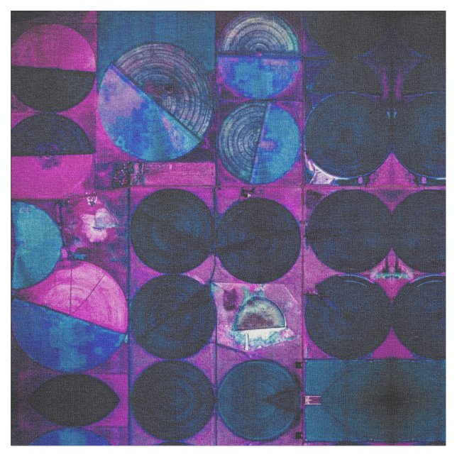Tissu Cercles bleus de 369 tissus Abstraits (Fermer)