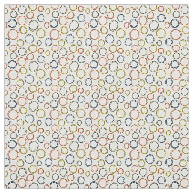 Tissu Cercles Boho  (Échantillon)
