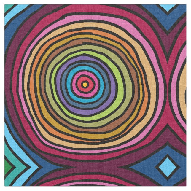 Tissu Cercles Colorés (Fermer)