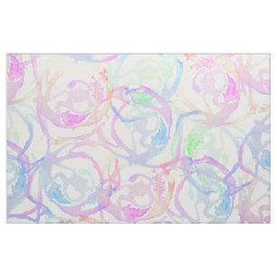 Tissu Cercles colorés d'abrégé sur traçage d'aquarel