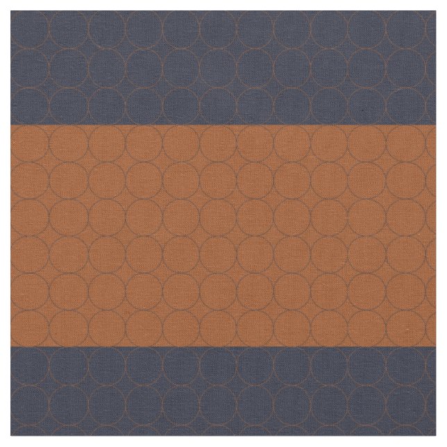 Tissu Cercles de la marine et de la rouille I (Fermer)