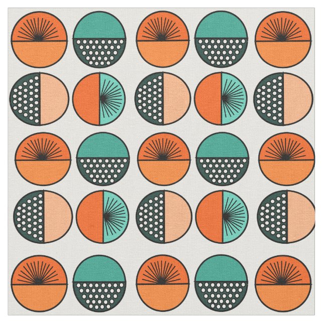 Tissu Cercles et étoiles (Fermer)