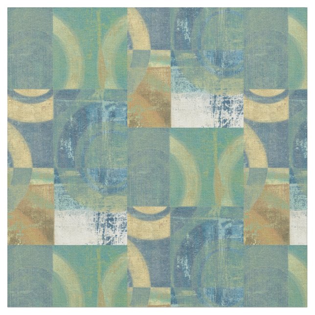 Tissu Cercles et panneaux multicolores (Fermer)