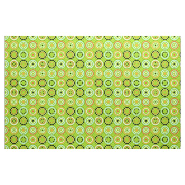 Tissu Cercles funky Vert (Fat Quarter)