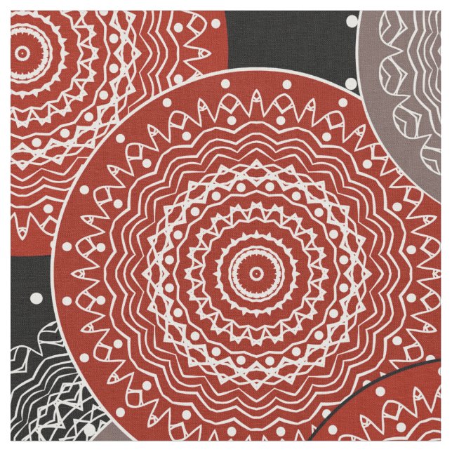 Tissu cercles géométriques modernes Abstraits formes ron (Fermer)