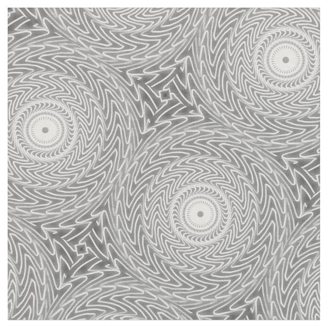 Tissu Cercles gris tourbillon motif (Fermer)
