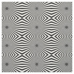 Tissu Cercles noirs blancs illusion d'optique amusant