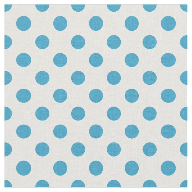 Tissu Cercles Pois bleu paon (Fermer)